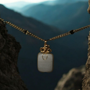 Cuarzo Blanco con perlas doradas