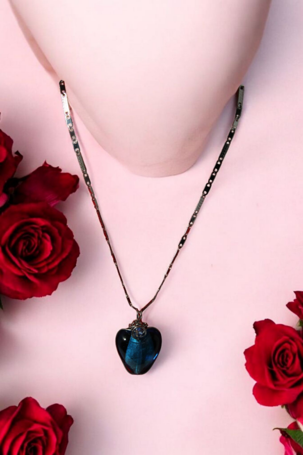 Corazón de Murano azul