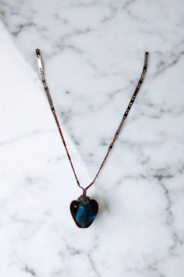 Corazón de Murano azul - Imagen 2
