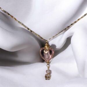 Corazón de Murano Rosado