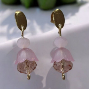 Aretes Cristal rosa
