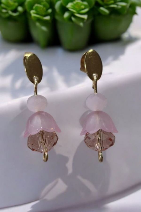 Aretes Cristal rosa