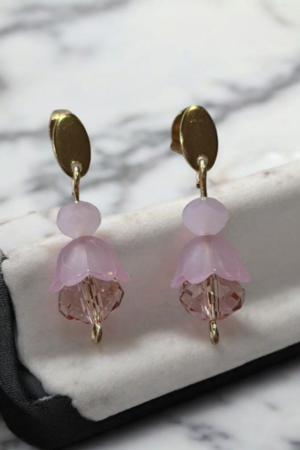 Aretes Cristal rosa - Imagen 2