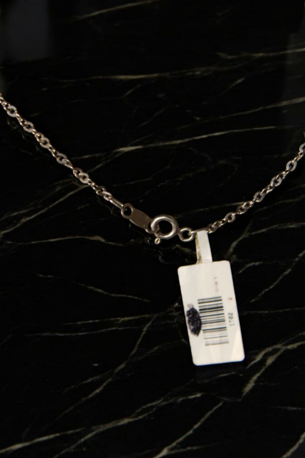 Cuarzo cristal en cadena de plata 9.25 - Imagen 3