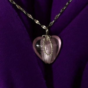 Corazón de murano en cadena de plata 9.25