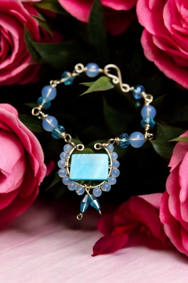 Pulsera Piedra Lunar, Concha Nácar