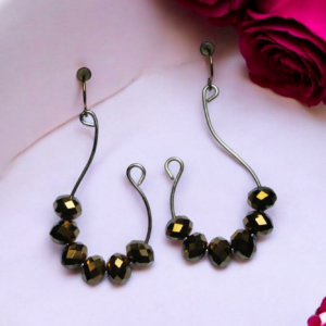 Aretes en Cristal Dorado