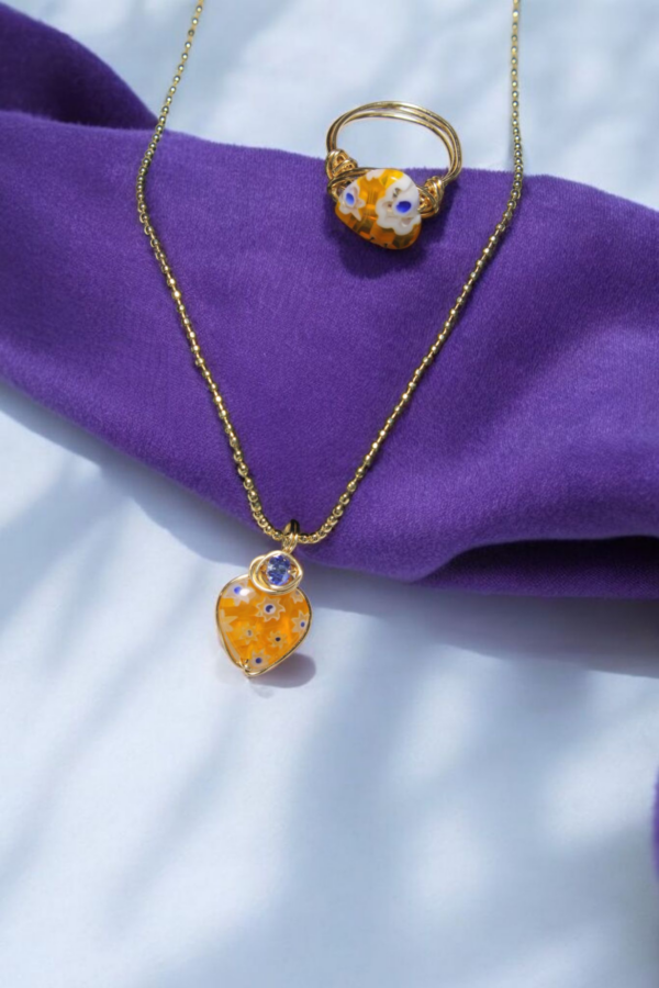 Corazón de Murano Millefiori